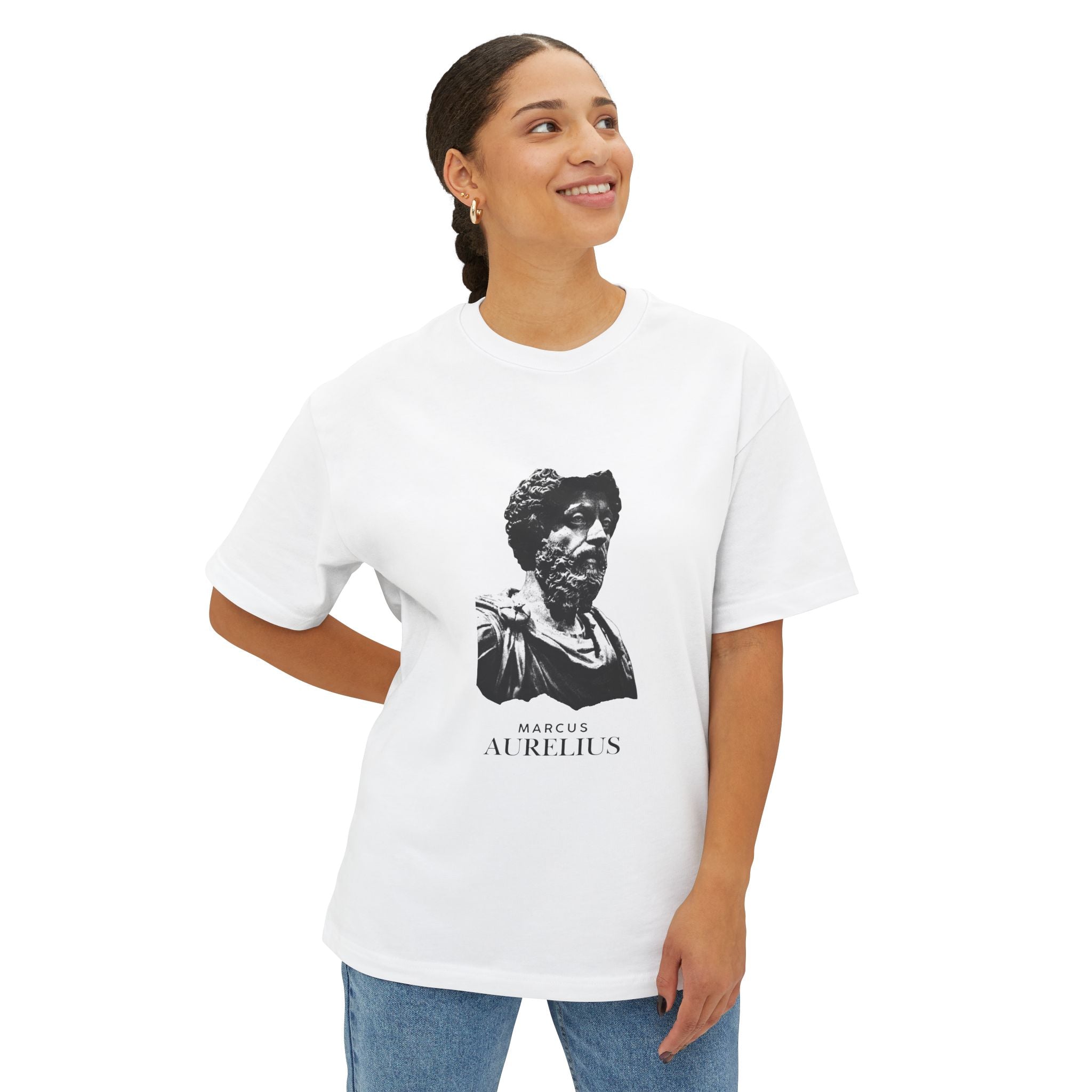Marcus Aurelius Bust Tee — Stoic Philosophy Graphic Shirt